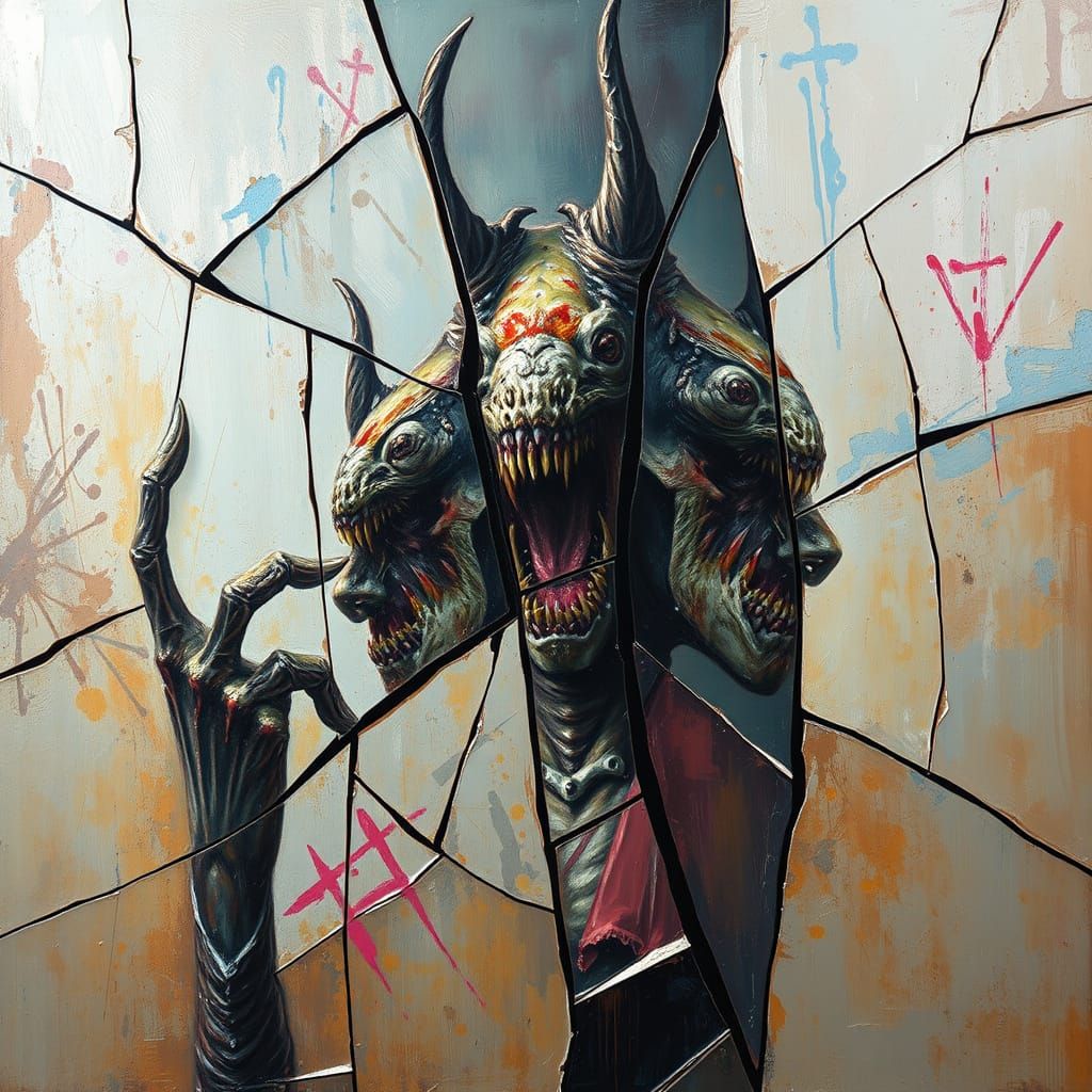 Multidimensional Reflections in Broken Mirrors