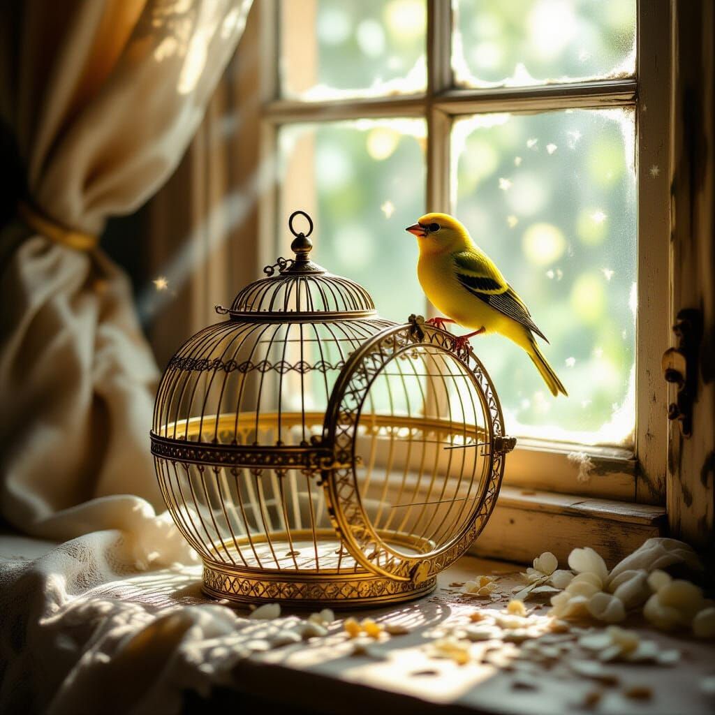Canary Escapes Broken Golden Cage