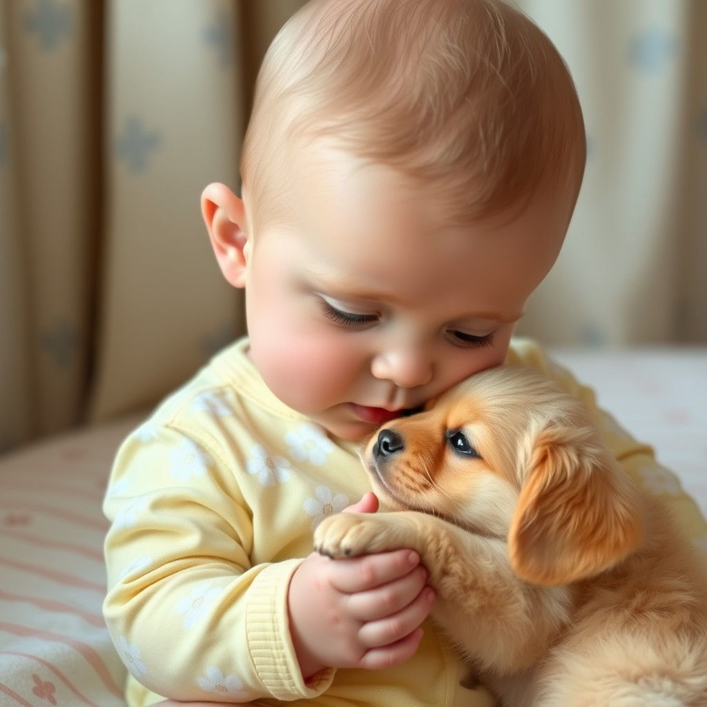 Baby and Puppy: A Heartwarming Moment