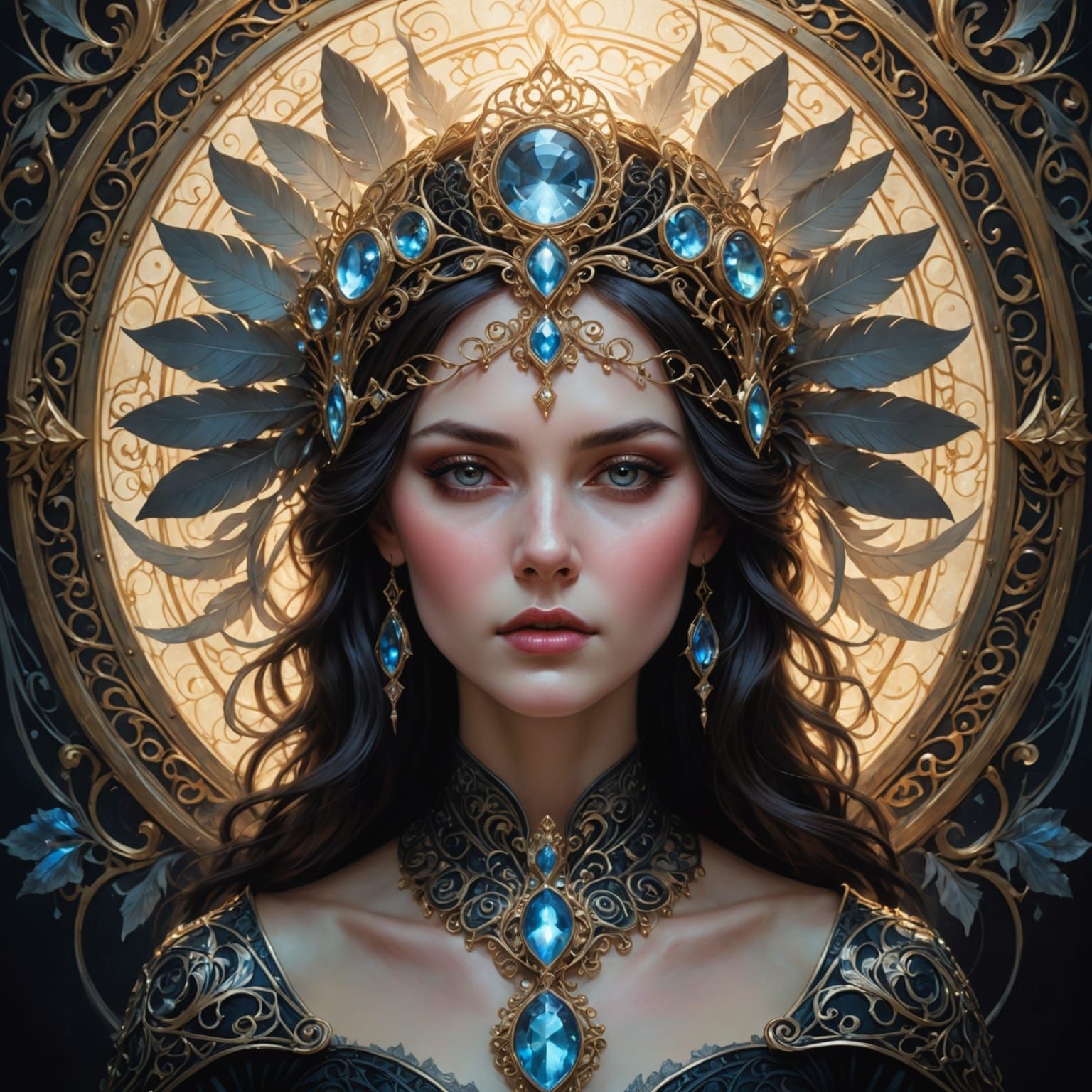 Gothic Beauty in Radiant Splendor