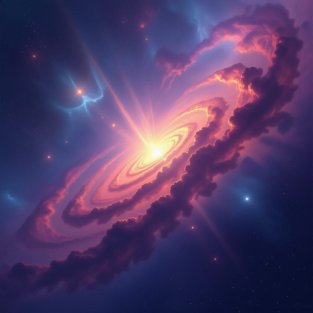 Cosmic Nebula Creation in Deep Space Digital Matte Painting