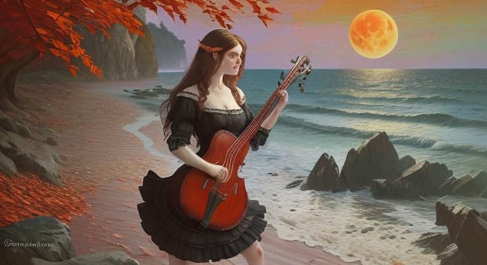 Victorian Gothic Siren's Call to Shipwreck, Impressionist St...