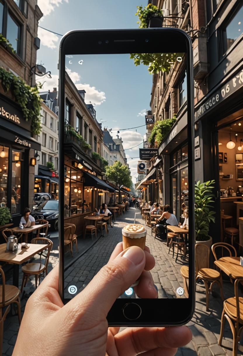 Trendy Cafe Scenes on Facebook Feed