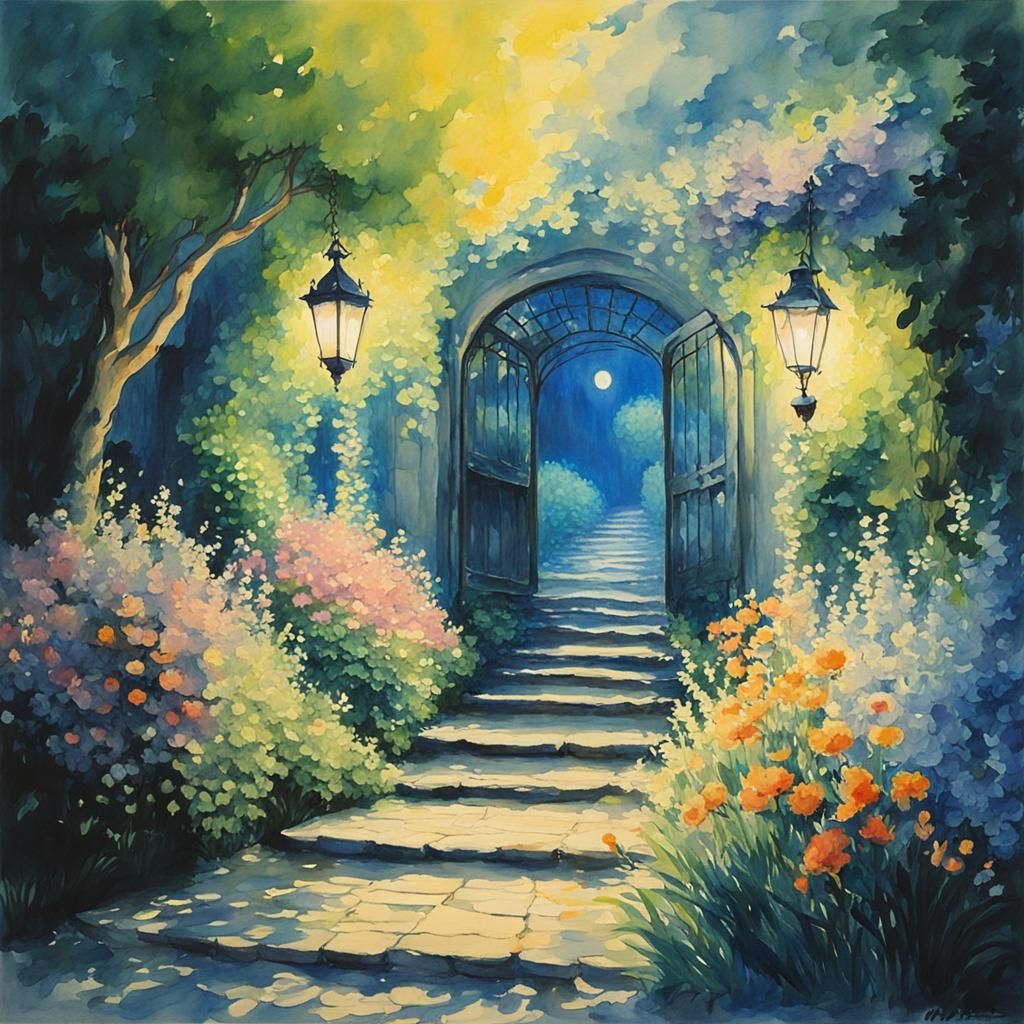 Epic Entrance: Claude Monet Style Subtracting Light