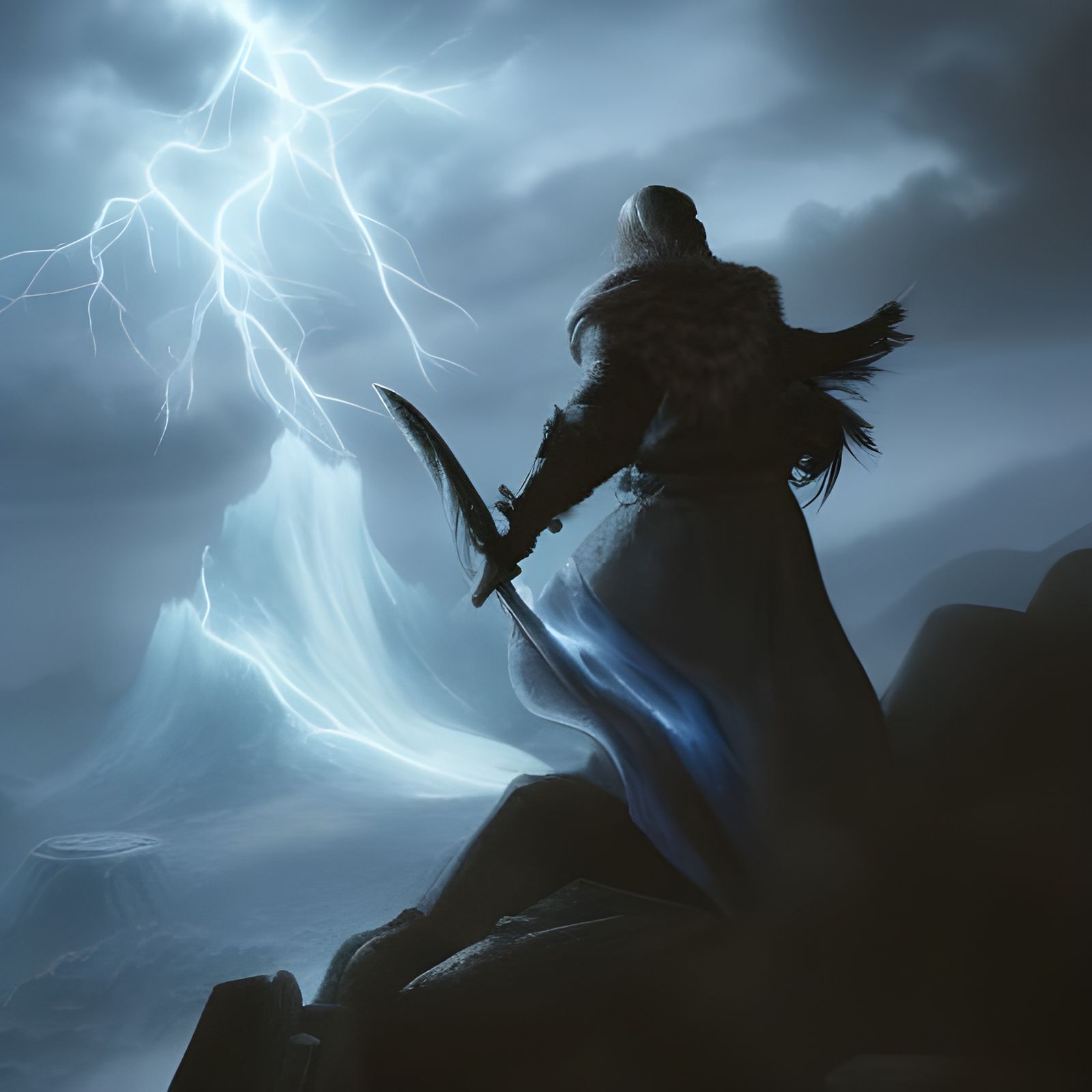 Epic Skyrim Wizard Creates Frost Storm