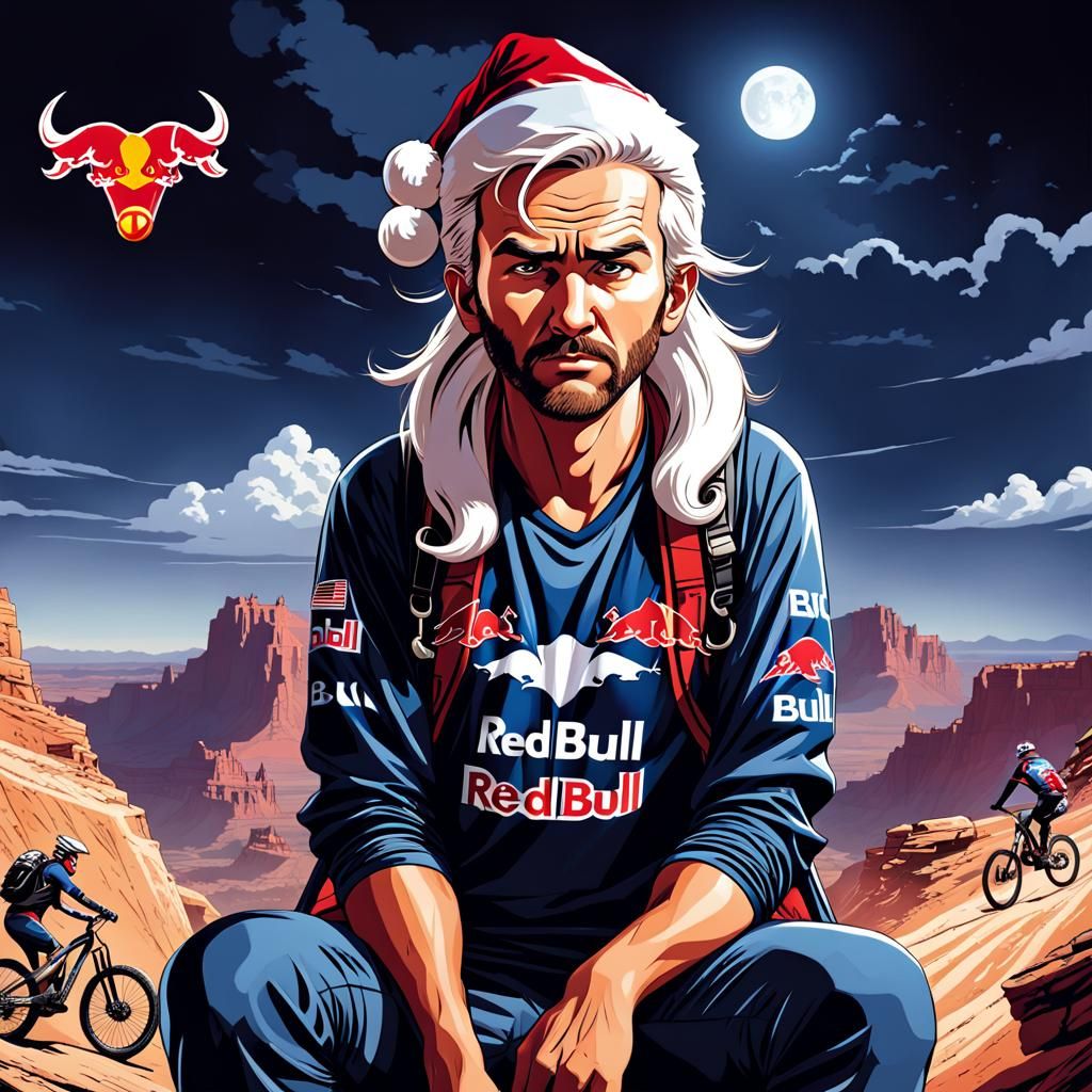 Santa Claus Freeride Biking at Red Bull Rampage