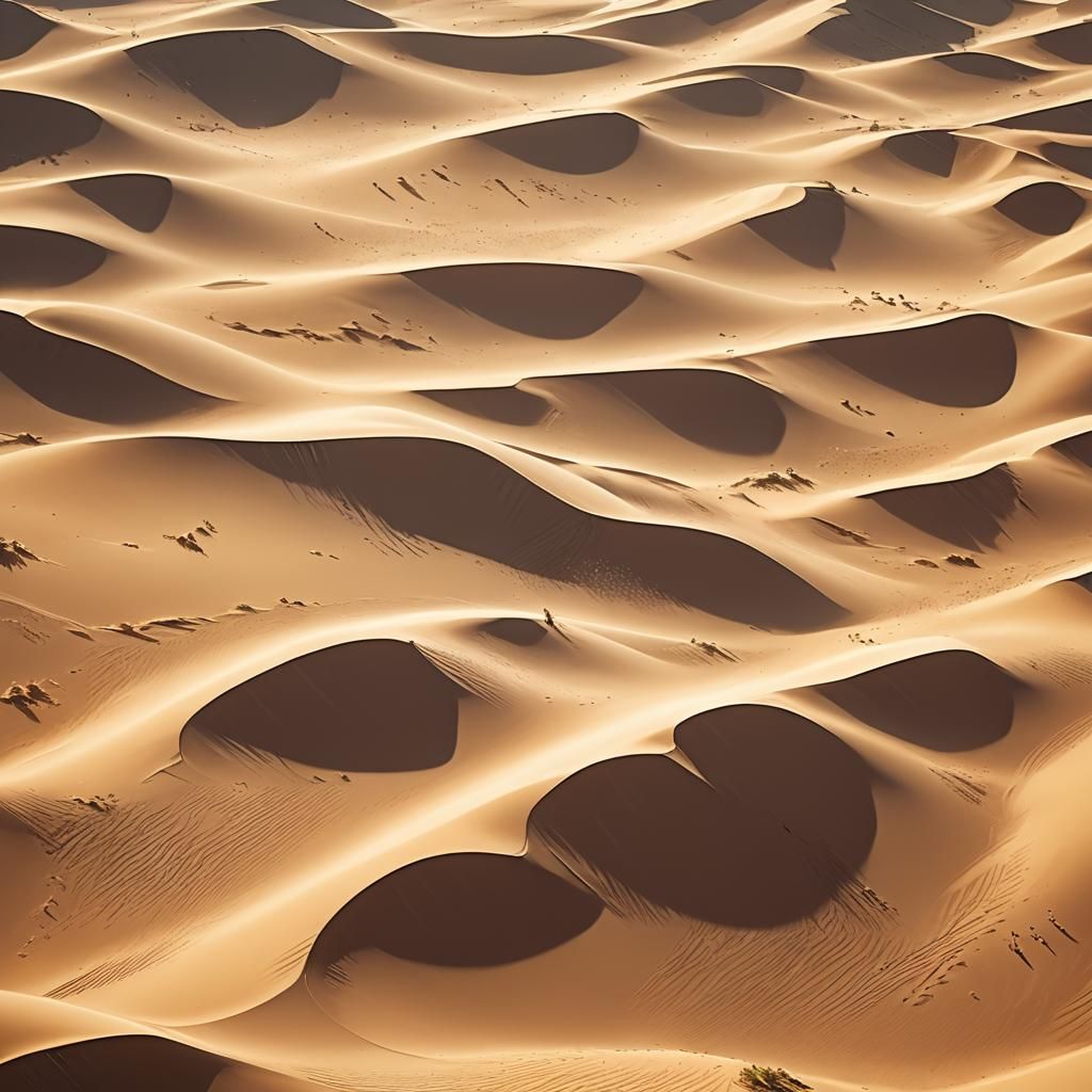 Golden Desert Dunes in Anime Style