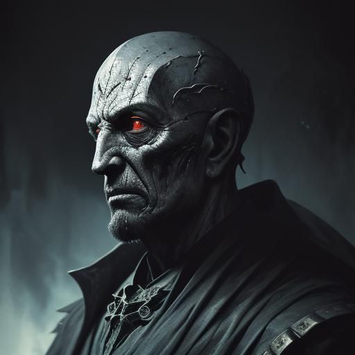 Dark Fantasy Collage Art in Synthwave Style