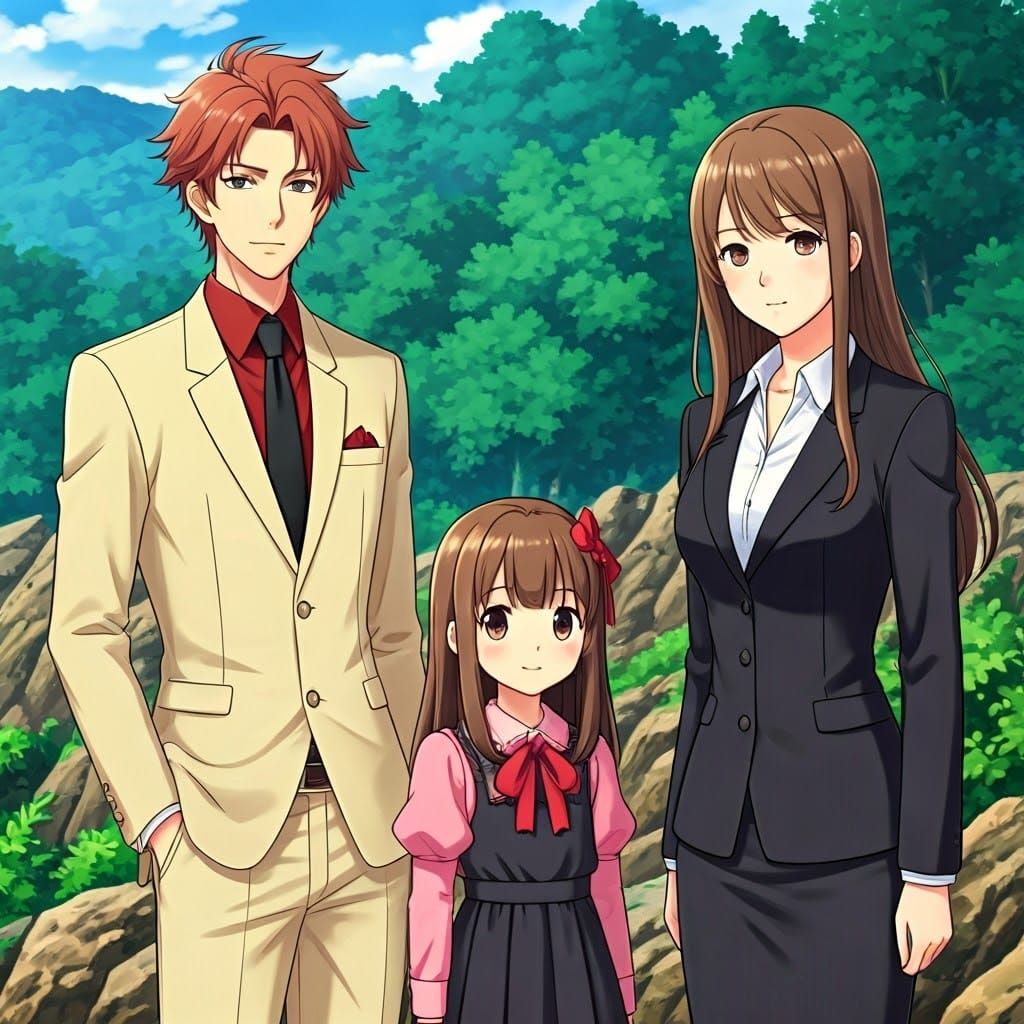 Anime Style Portraits Outside in a Japanese Countryside Scen...