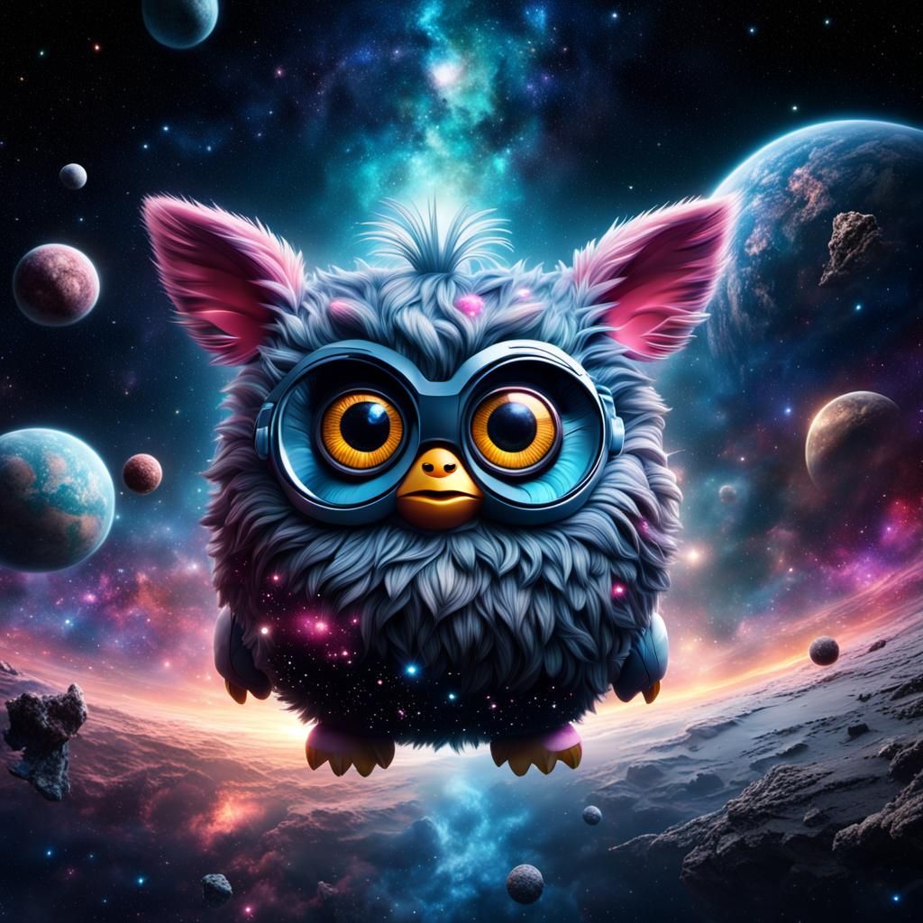 Cosmic Furby Floating in Deep Space