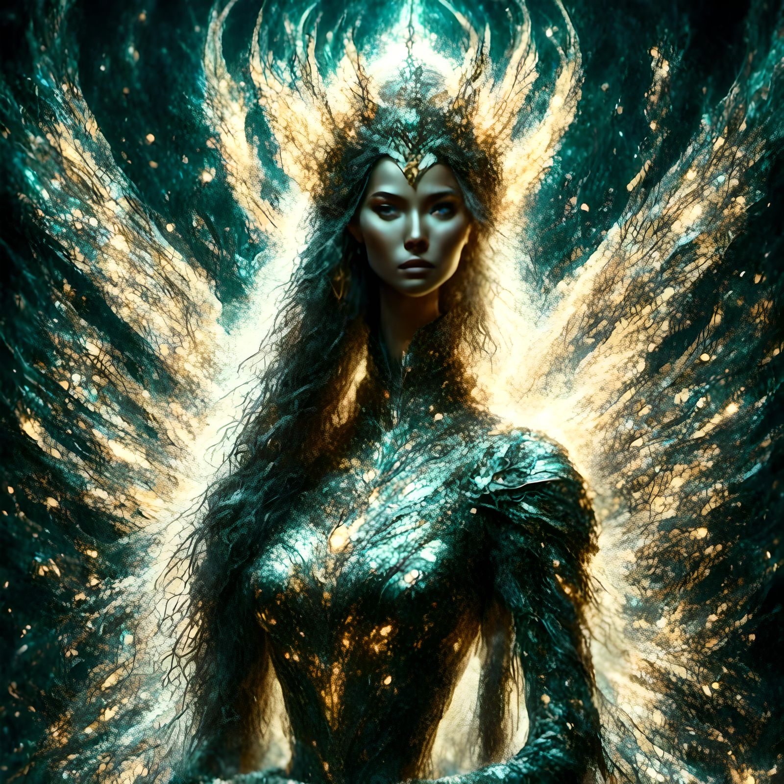 Glittery Mosaic: A Majestic Illuminated Fantasy