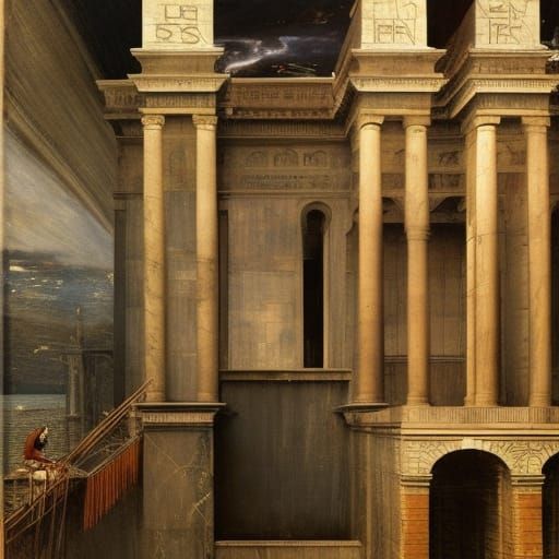 Surreal Landscape in Classical Surrealist Style