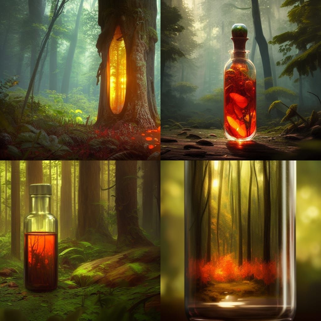 Forest in a Bottle: Hyperdetailed Concept Art