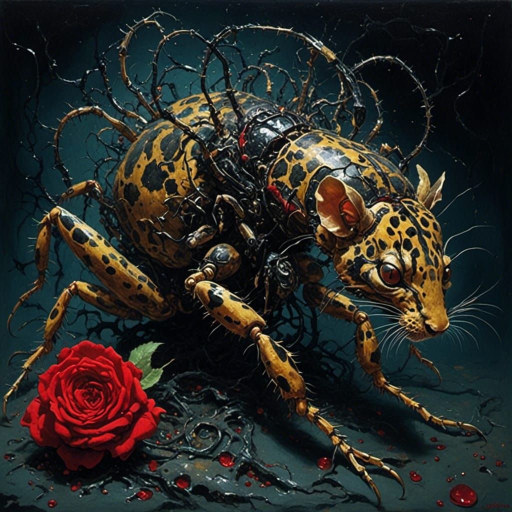 Red Rose Creature: An AI Generated Marvel