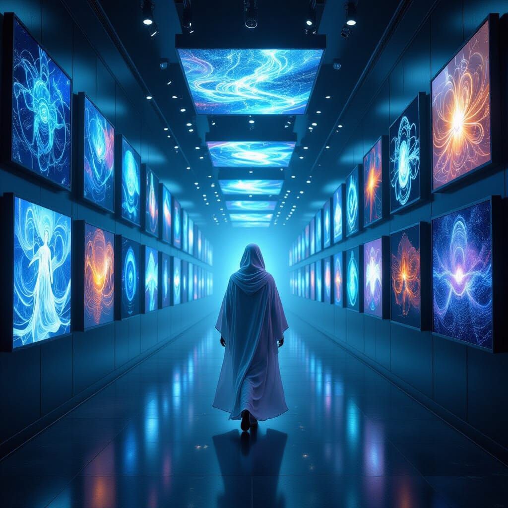 Mystical Art Gallery Floating in Space
