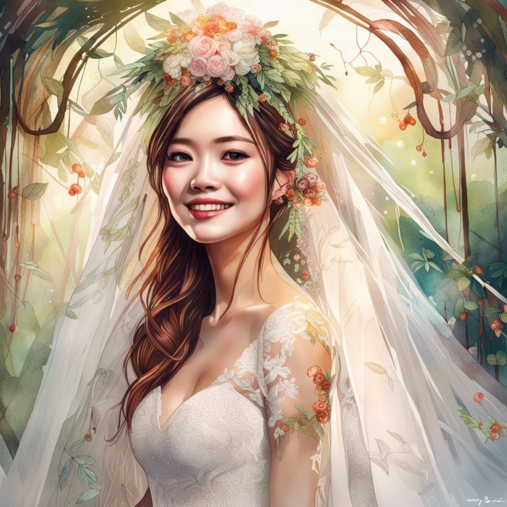 Radiant Bride Celebrates Under Intricate Canopy