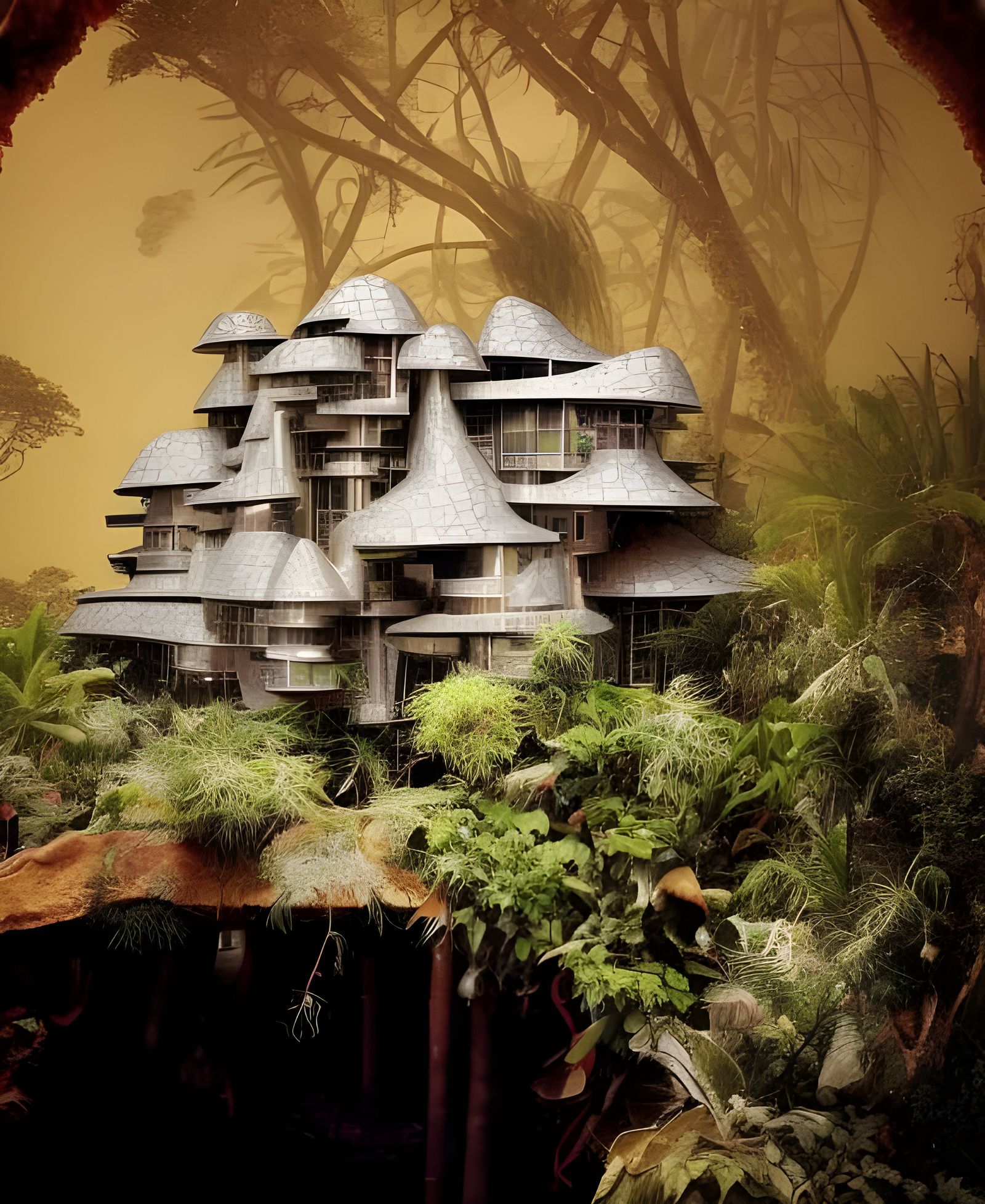 Futuristic Hilltop House with Optical Illusions