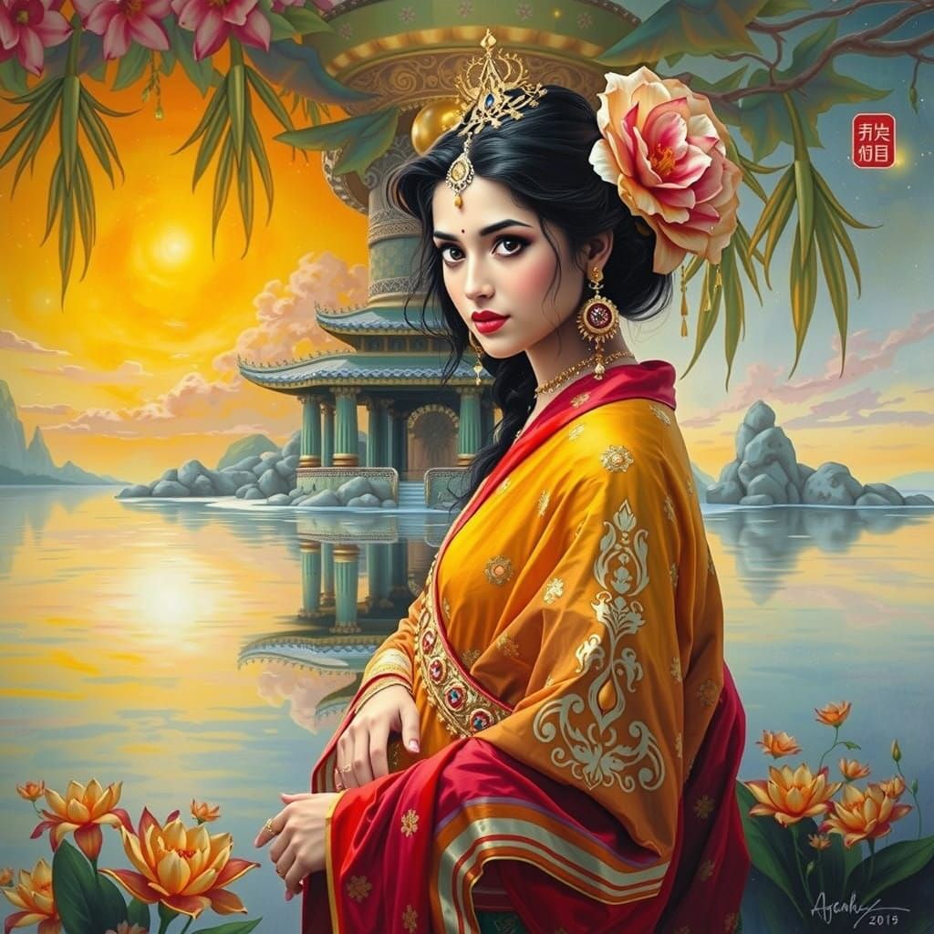 Reflections of beauty in a cosmic dance