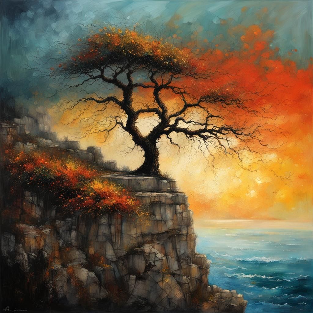 tree on a cliff