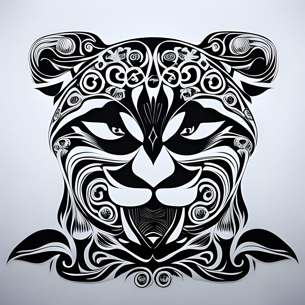 Surreal Panda Head Design in Giger Style