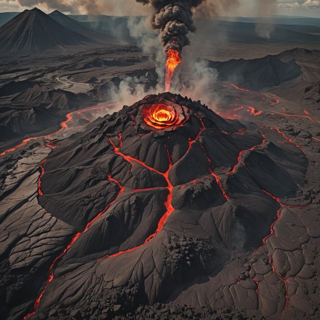 Volcanic Rose: Cinematic Lava Eruption