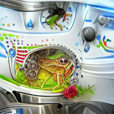 Frog in Washing Machine
