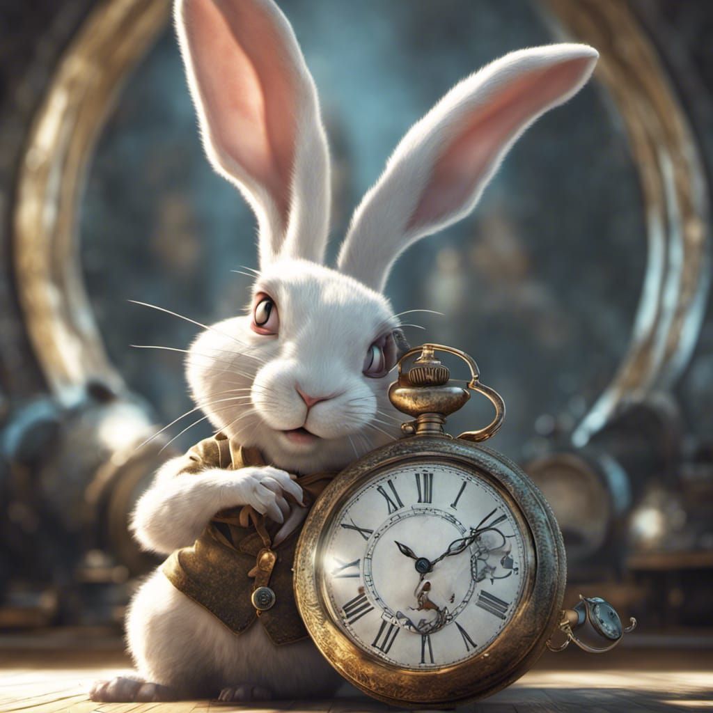 White Rabbit with Pocket Watch Concept Art