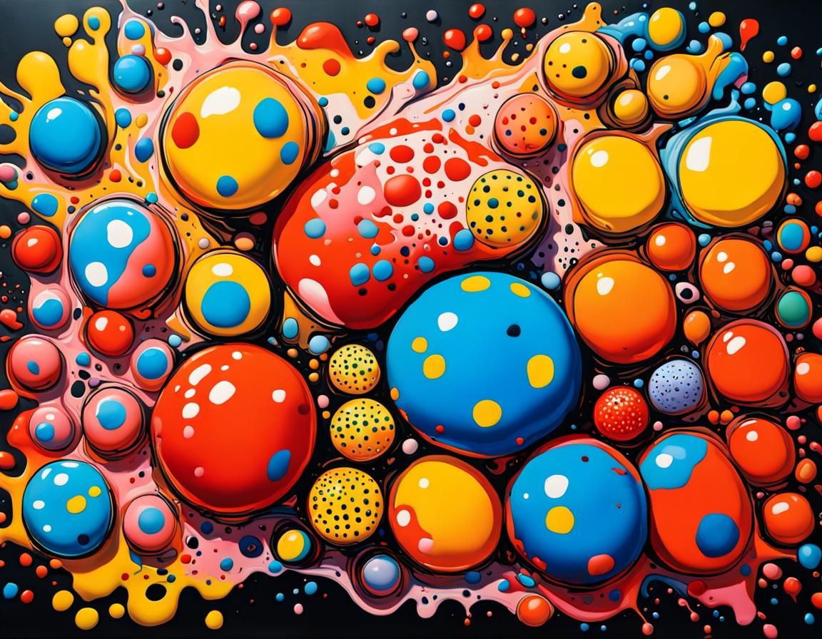 Vibrant Supper Spread in Graffiti Art Style