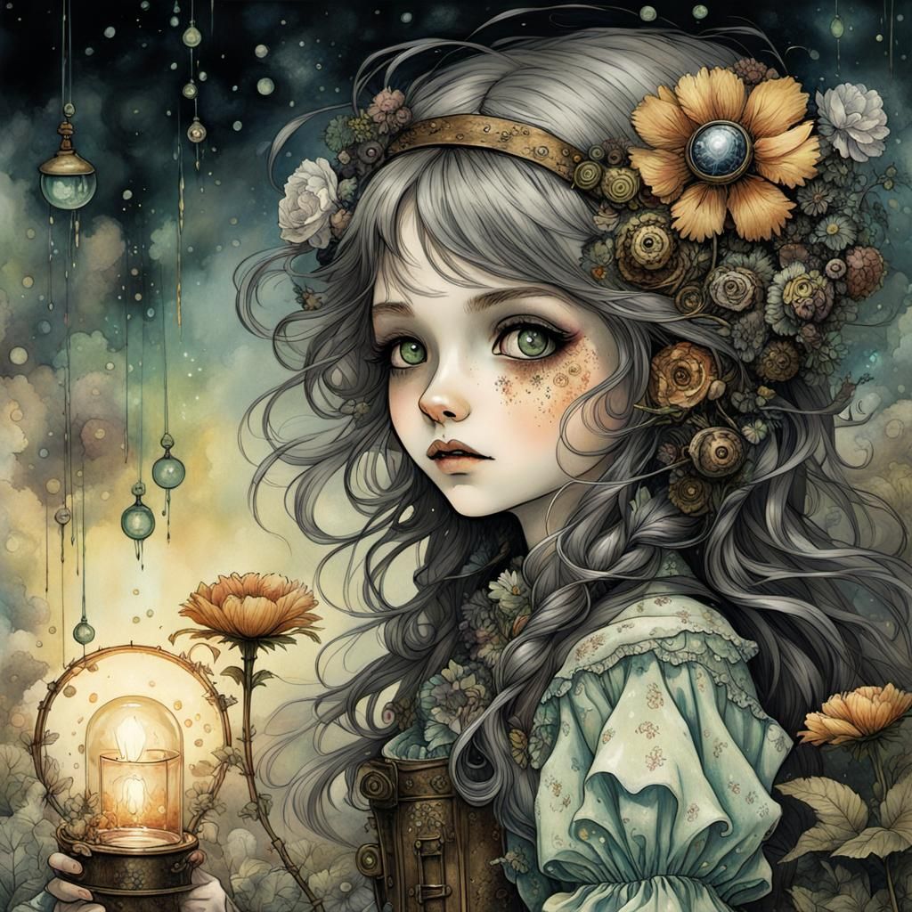Steampunk Girl in Apocalyptic Fantasy Art