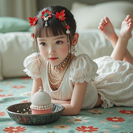 Detailed 3D Anime Art of Radha