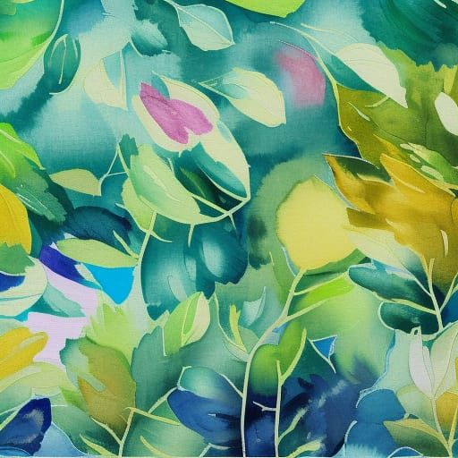 Gouache Watercolor Floral Impressionist Painting