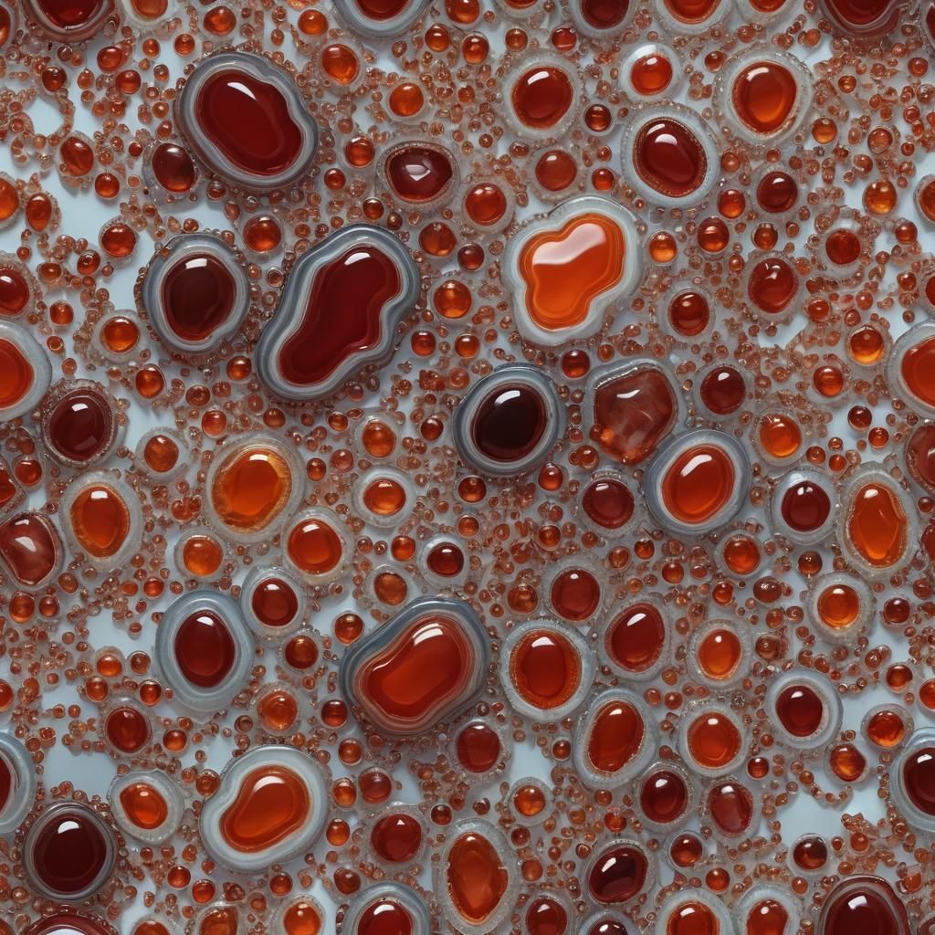 Ethereal Red Agate Jellyfish in Fantasy Style