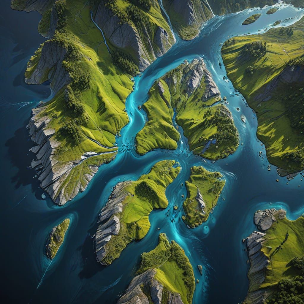 Innlandet County Norway Collage Art