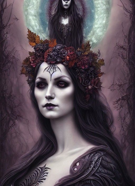 Goddess of Samhain in Detailed Matte Painting Style