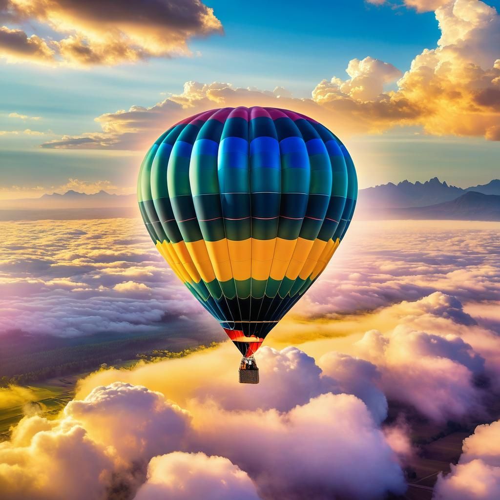 Upward Bound: A Chromatic Balloon’s Ascent