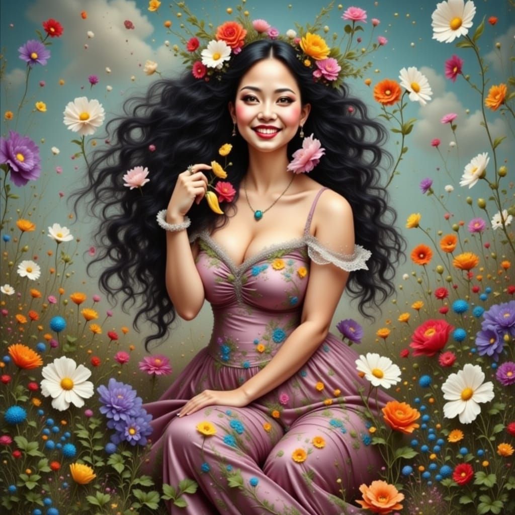 Abstract Neon Bio Flux Design