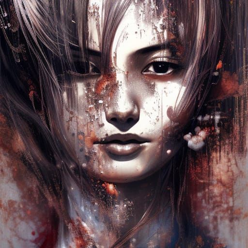 Hyperrealistic Portrait of a Beautiful Japanese Woman