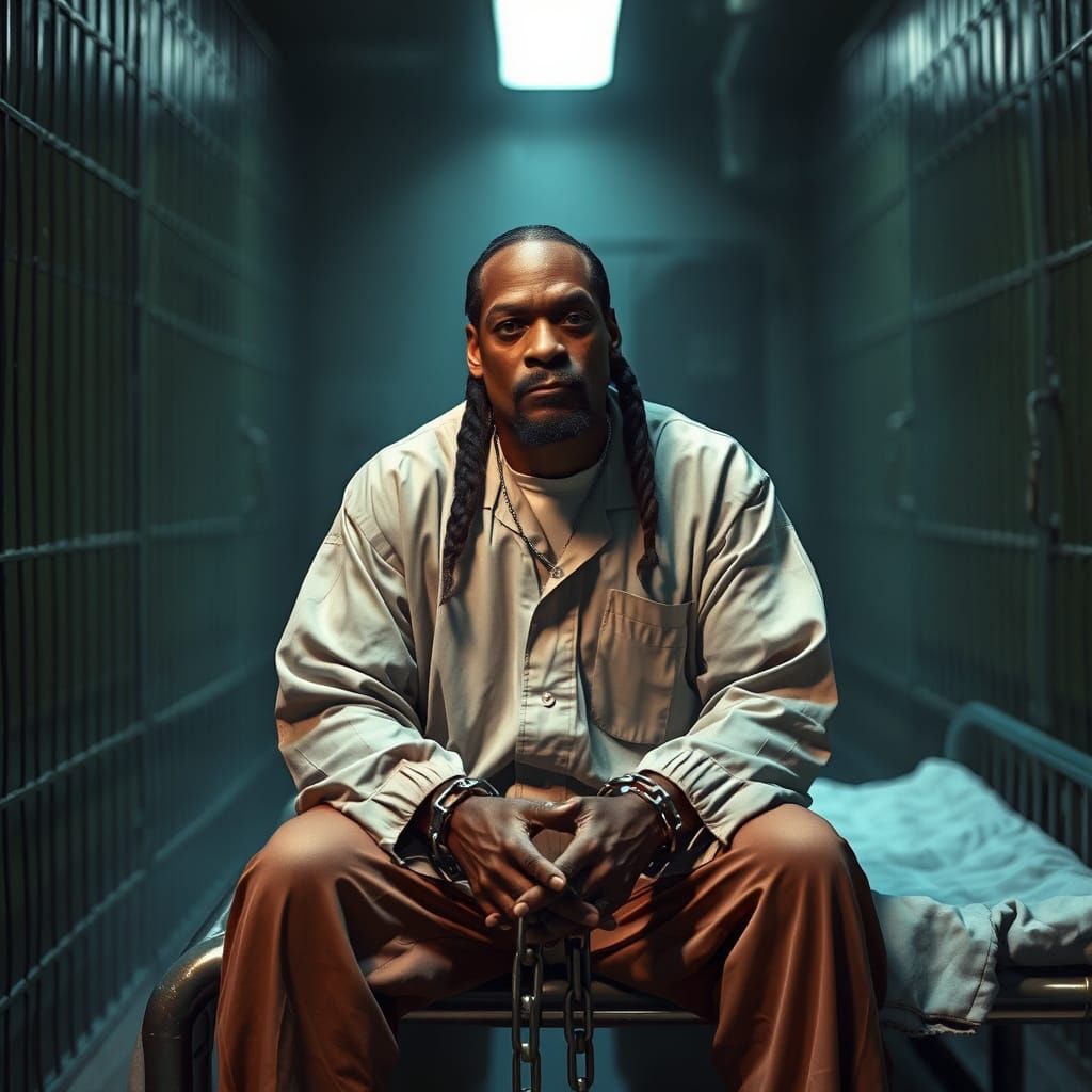 Snoop Dogg in Prison Cell: Gritty Realism