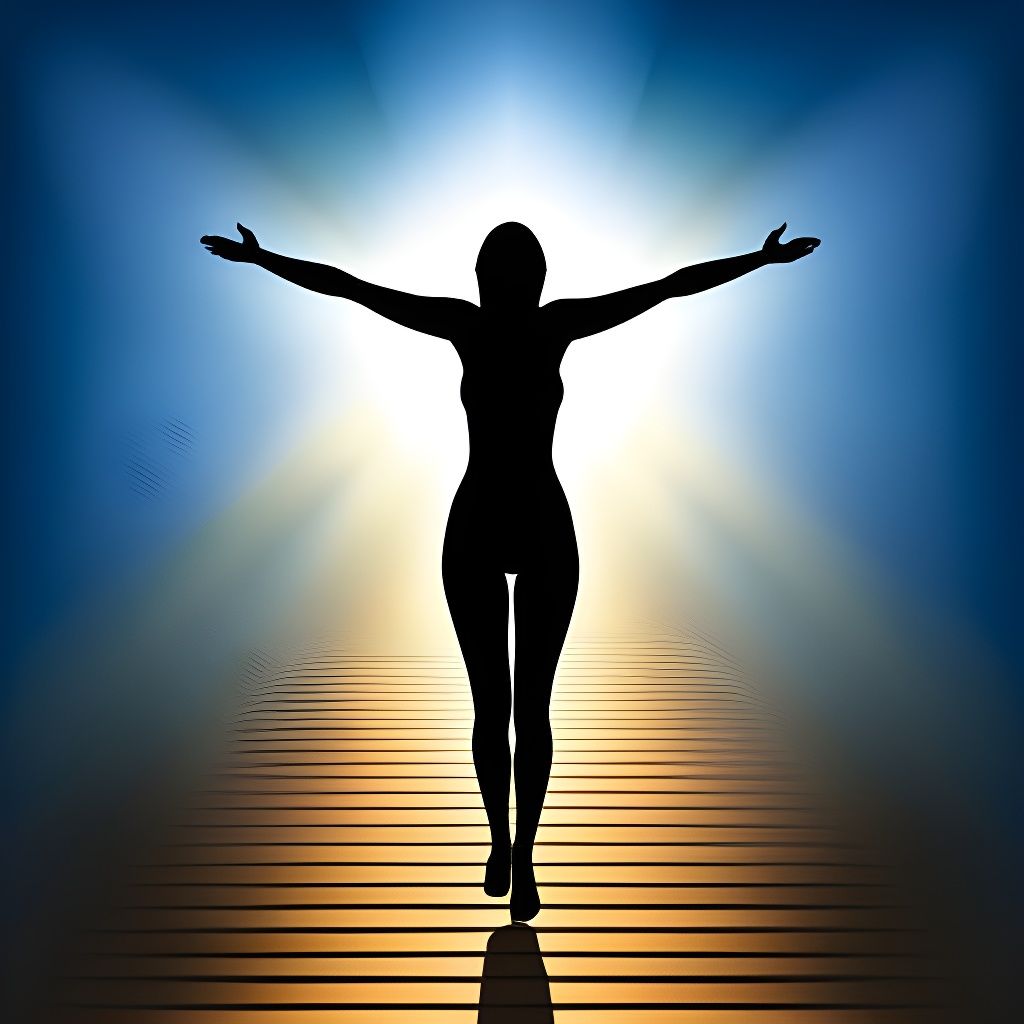 Woman Silhouetted in Sunlight: Dramatic Digital Art