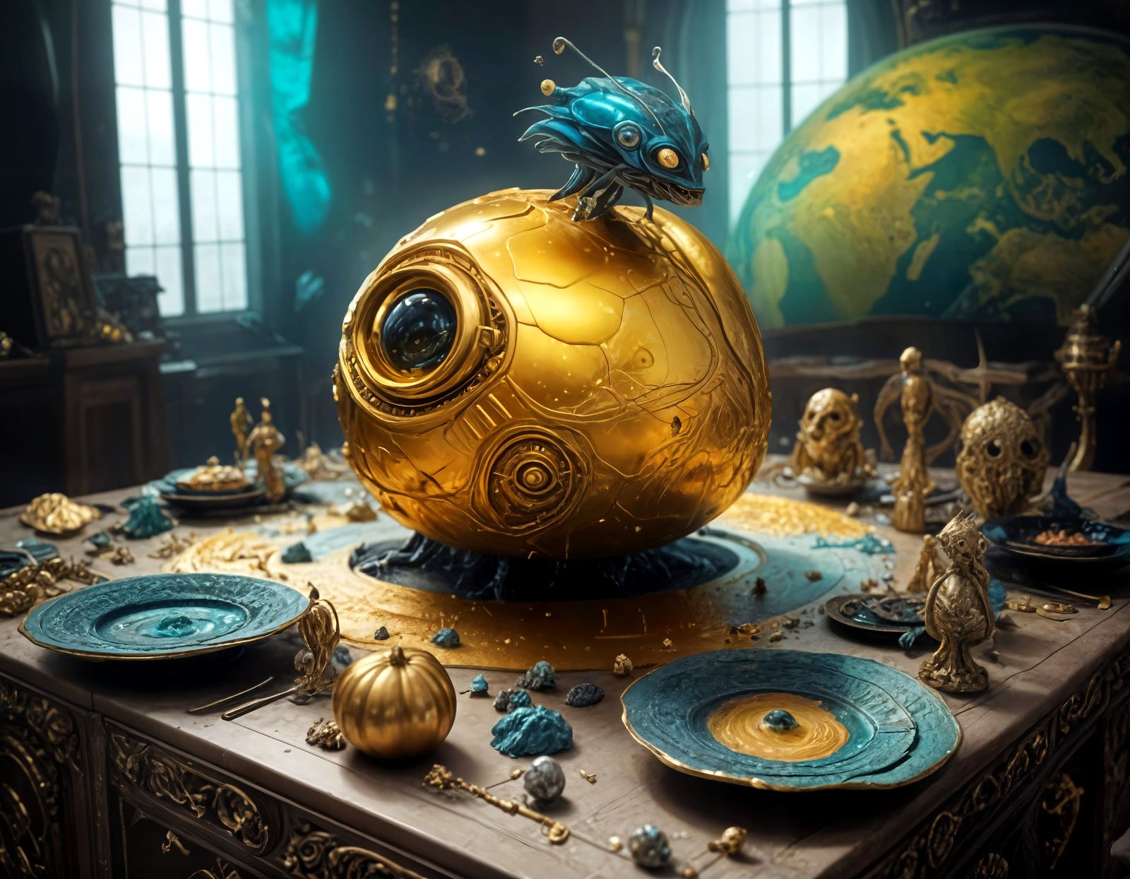 Hovering some tiny metric distance from the surface, the Orb...