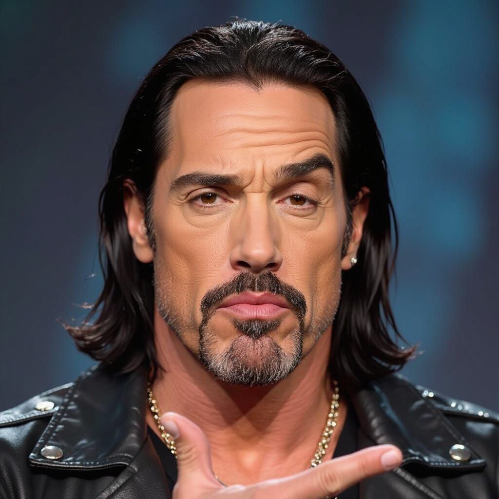 Rock Man Performs Iconic Eyebrow Raise