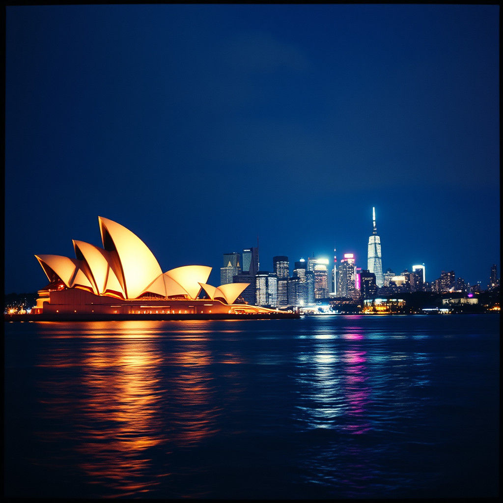 Sydney Opera House at Night: A Cinematic View