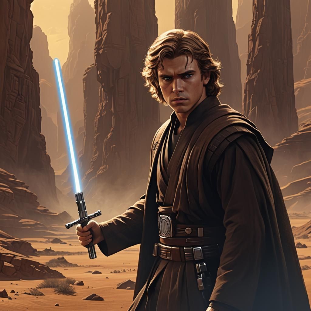 Anakin Skywalker Lightsaber Digital Matte Painting