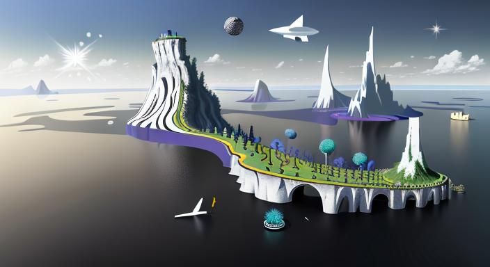 Surreal Time Flow: Geometric Horror Meets Bioluminescent Blo...