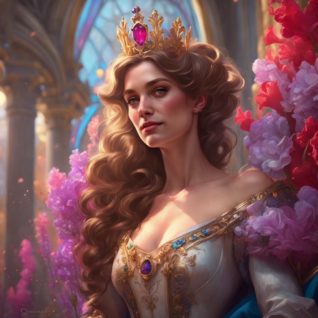 Snapdragons at Queen's Ball: Hyperdetailed Portrait