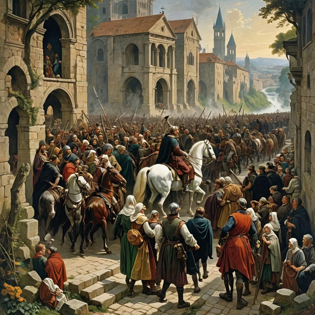 Tannhäuser and Pilgrims: A German Gothic Painting