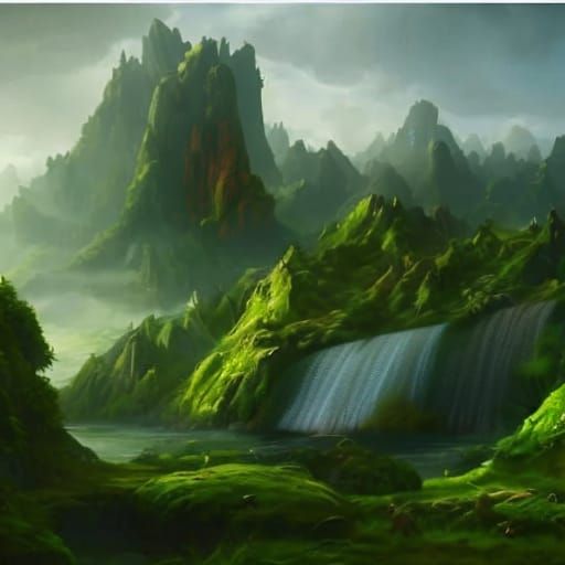 Fantasy Gothic Cityscape in Hyperrealism