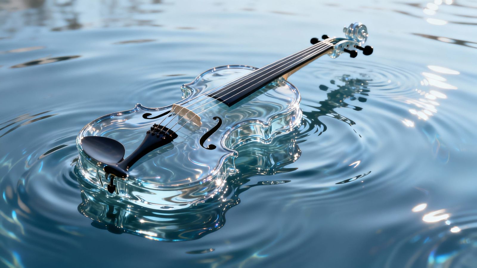 Violin Made of Water: A Fluid Art Masterpiece
