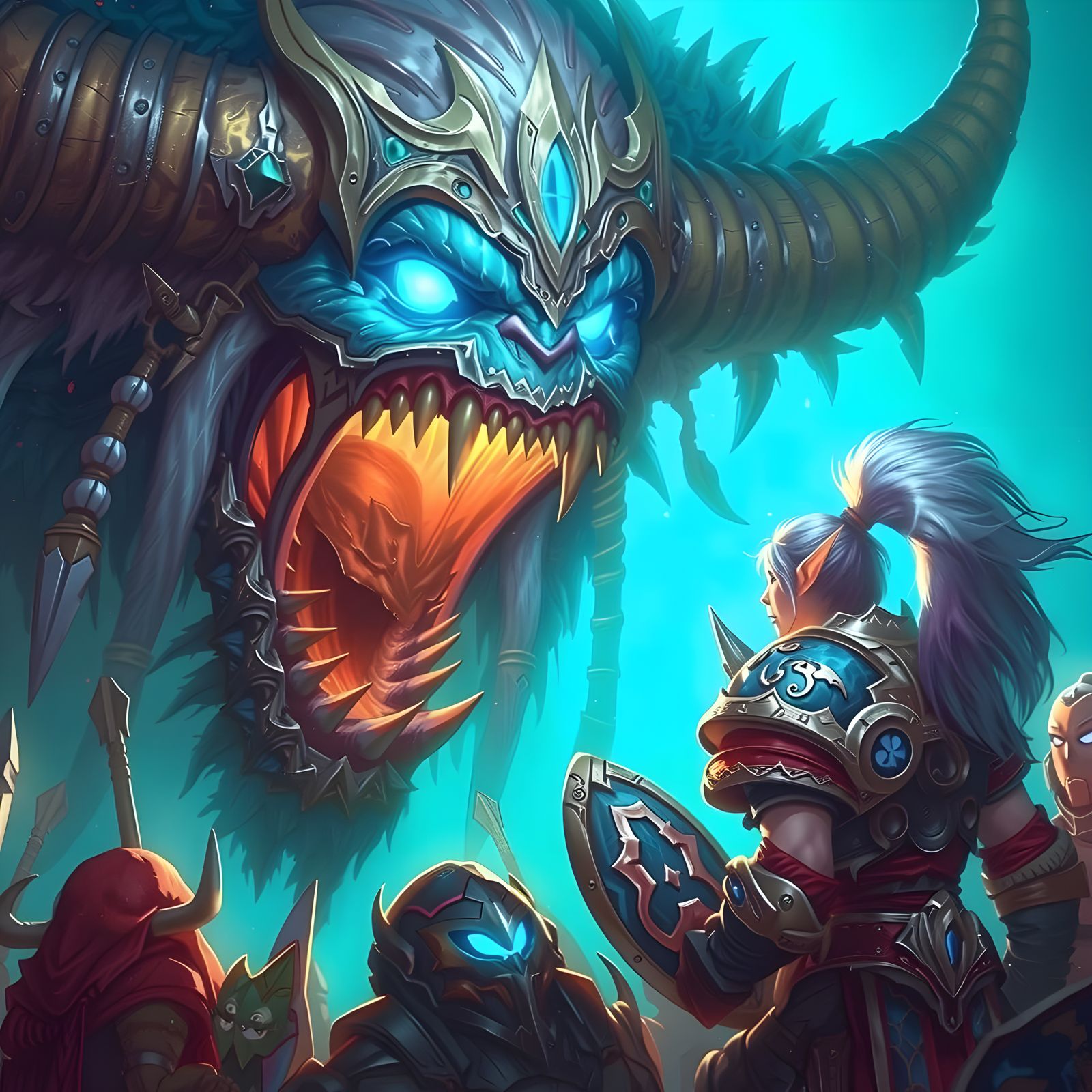 Armored Warriors Unite in a Futuristic, Gritty Scene