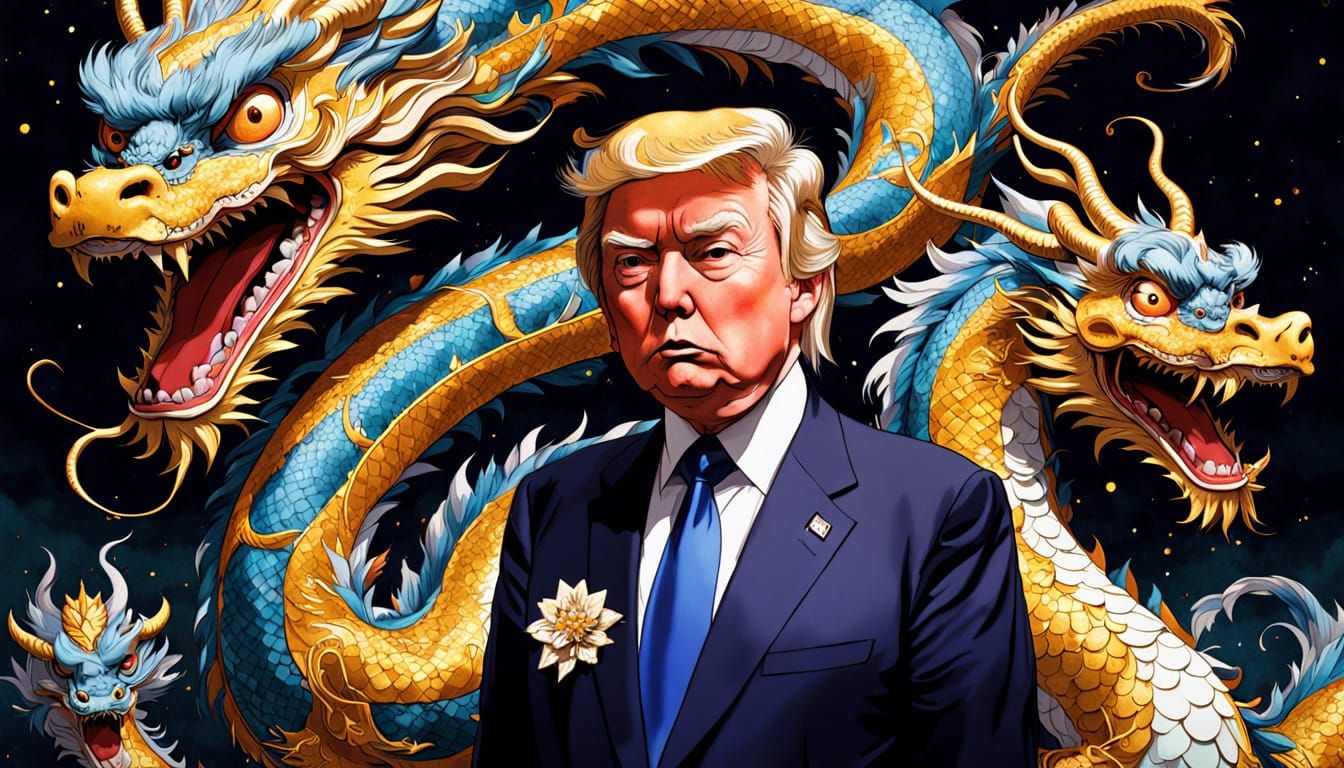 Surreal Anime Transformation of Donald Trump Becomes Chinese...